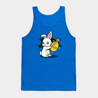 Cute Killer Easter Bunny Shaking Holy Grenade Cartoon Tank Top